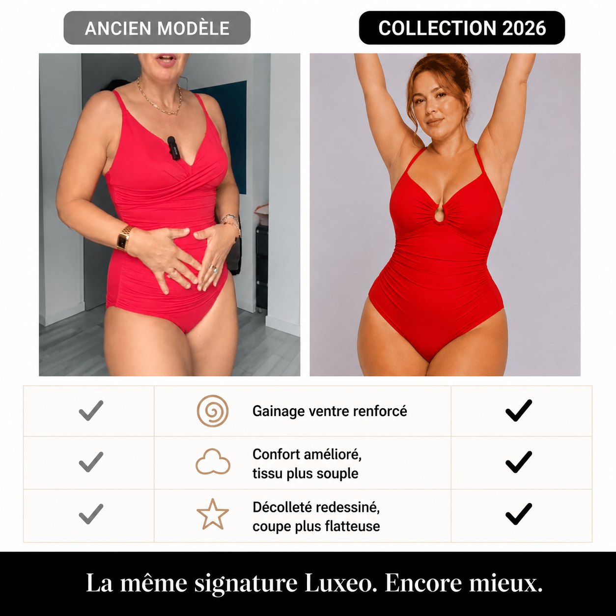 Luxeo™ — Le maillot de bain dans lequel tu te sens enfin à l'aise